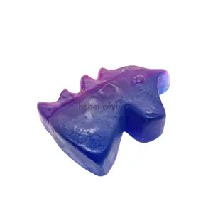Jabón limpiador facial y corporal con extracto de alquitrán de pino y forma de unicornio púrpura de carbón