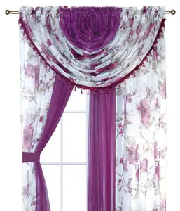 2023 Hot Sale Luxury curtains for bedroom Ruffled Decorative Tassels shower bathroom curtains curtain