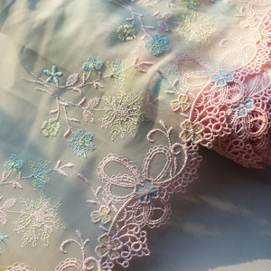 Net mesh embroidered <strong>lace</strong> with colorful <strong>small</strong> plum blossoms clothing auxiliary <strong>fabric</strong> and textile home goods decorative <strong>lace</strong> - Product Image 4