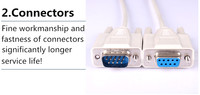 Cable de 6 pies DB9Female a DB9 hembra Serial RS232 cable de módem nulo