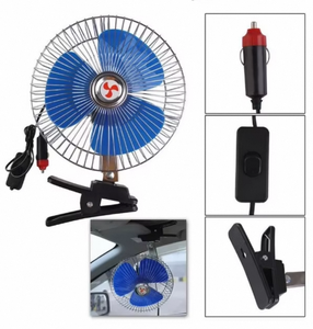 Nuevo ventilador eléctrico 6-8-10 pulgadas 12V 24V ventilador de refrigeración de <span class=keywords><strong>coche</strong></span> rotación de 360 grados para <span class=keywords><strong>coche</strong></span> - Product Image 5