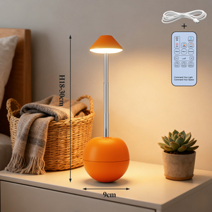 Lámpara de Mesa Moderna con Base de Plástico Amarillo Ecológico, Pantalla de Cristal en Forma de Cono, LED E26, Cuello Flexible, Luz Blanca Cálida 3500K AC - Product Image 2