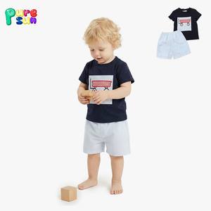 Комплект детской одежды Puresun Boutique из двух предметов: органический хлопок, одежда для мальчиков на заказ - Product Image 1