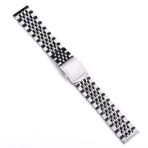<span class=keywords><strong>Bracelet</strong></span> de montre en acier inoxydable à sept perles <span class=keywords><strong>Bracelet</strong></span> de montre en métal <span class=keywords><strong>Bracelet</strong></span> de chaîne de luxe avec double boucle de sécurité - Product Image 5