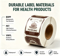 Autocollants en vinyle BOPP personnalisés avec logo, écologiques, holographiques, durables, imperméables, résistants aux UV et à la chaleur, promotionnels