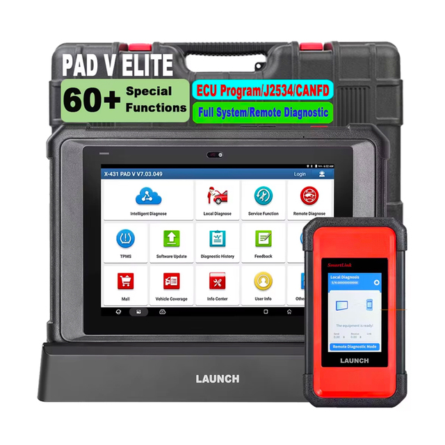 LAUNCH X-431 PAD V ELITE SmartLink Topology Commercial Vehicle 24V Truck Remote B-BOX New Extended Online Diagnostic Tools