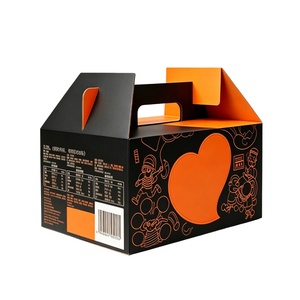 Caja <span class=keywords><strong>de</strong></span> Regalo <span class=keywords><strong>de</strong></span> Papel Kraft Impresa a Cuatro Colores con Logotipo Personalizado, Ventana Transparente, Asa, Plegable y Portátil, para Papas Fritas y Alimentos Enlatados - Product Image 3