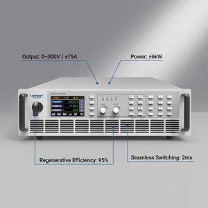 Alimentation bidirectionnelle programmable 3U pour montage en rack, haute performance PBS 2300-75L |   Système de retour d'énergie 6 kW pour système de test de véhicules électriques - Product Image 4