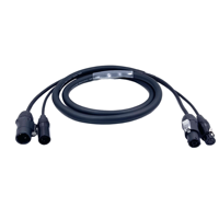 Câble hybride professionnel Power & Signal PowerCon True1 5 broches DMX Combi Combo