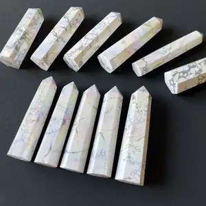 Grosir Aura malaikat Howlite titik tongkat Aura menara Howlite