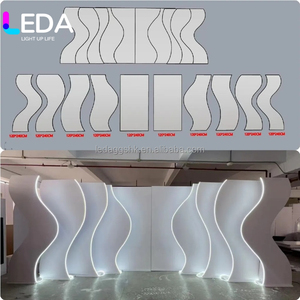 LEDA - Fondo de Acrílico Blanco con Ondas, Personalizado, Duradero y Lujoso, con Luces LED, para Baby Shower, Cumpleaños, Bodas y Eventos - Product Image 1