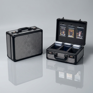 Boîte de rangement personnalisable en aluminium pour cartes de sport, étui de transport pour cartes gradées, étui rigide pour cartes. - Product Image 1