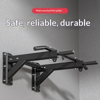 Barra de Dominadas para Uso Doméstico, Montada en Pared, con Barras Individuales o Dobles, Soporte para Saco de Arena, Equipo de Fitness, Modelo 15116