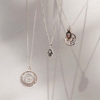 Perhiasan 925 Perak Sterling Desain Bagus Tahan Gemnel Harga Terbaik Jimat Tangan Hamsa untuk Membuat Perhiasan