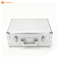 Boîte de rangement rigide pour cartes gradées à 3 rangées, étui en aluminium argenté pour cartes PSA, baseball, football, TCG