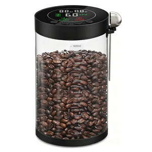 Oversized Airtight Electric Vacuum Coffee Canister,Rechargeable Food Storage <b>Container</b> with LED Display&Smart Pressure Sensor - Product Image 1
