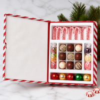 Boîte cadeau personnalisée pour bonbons de Noël et aliments pour bébés, avec logo, pelliculage mat, gaufrage, doublure en éponge, boîtes rigides pour l'emballage en gros de confiseries