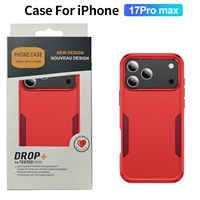 Étuis de téléphone portable robustes OTT-Box Defender Plain PC/TPU antichoc pour 18 17 Pro Max, armure hybride double couche, fabriqués en Chine
