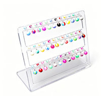 Support de présentation en acrylique transparent pour bijoux de piercing, présentoir transparent pour anneaux de nombril et organisateur de piercings corporels