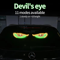 Nouvel éclairage décoratif USB pour pare-brise de voiture, panneau d'affichage LED œil de démon, lumières œil de démon pour camion et bus