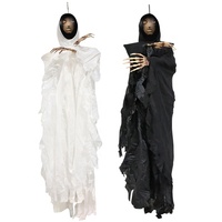 Squelette de couleur noire, 81 pièces, animaux naturels, debout, Halloween, accessoire