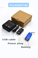Printer Thermal Portabel Bluetooth 58mm, Printer POS 58mm Kompatibel, Mesin Label Mini ESC