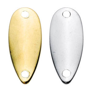 Señuelo de pesca tipo cuchara metálica con punta de barra blanca, con purpurina, diseño de boca de caballo, anzuelo simple, 9*18/10*23mm, venta al por mayor - Product Image 5