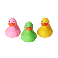 Lot de mini-canards de bain flottants jaunes en PVC personnalisables avec logo, jouets sonores pour bébés et enfants