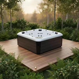 Jacuzzi Eléctrico de Lujo para 8 Personas, Bañera de Hidromasaje Japonesa con Masaje Sensual para Jardín o Casa - Product Image 1