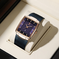 Montre-bracelet de luxe pour homme Gohuos 8824, étanche, lumineuse, en acier inoxydable, avec date, montre à quartz tendance pour homme, style business