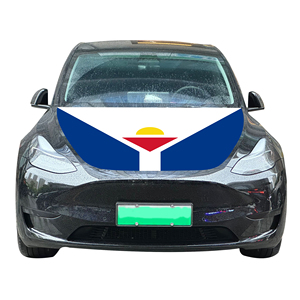 Venta al por mayor 120x150cm Saint Martin Car Hood Covers Durable y resistente al desgaste Motor Hood Flag Banners hechos de seda de poliéster - Product Image 1