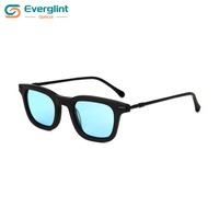 Lunettes de soleil carrées rétro polarisées de luxe haut de gamme, personnalisées, fabriquées à la main en acétate et métal