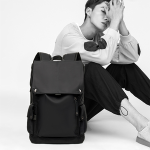 Custom <b>Black</b> Waterproof Oxford Fabric Laptop Sports <b>Backpack</b> Multipurpose Outdoor Bag for <b>Men</b> for School & Business Use - Product Image 3