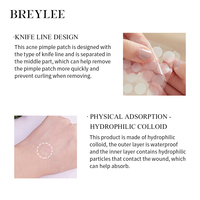 BREYLEE Nouveautés Arbre à Thé Naturel 0.3mm Acné Spot Pimple Patch pour la Nuit