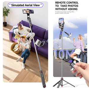 Trípode Automático para Teléfono CYKE, Palo <span class=keywords><strong>Selfie</strong></span> para iPhone con Control Remoto, Soporte Giratorio Extensible para Grabación de Video y Vlogs F05 - Product Image 5