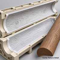 Moule décoratif en résine Tietuo + noyau en silicone pour colonne en bois PU C295-G1, résistant à la chaleur, fabrication en usine, MOQ 1 ensemble