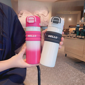 J12 Tazza Personalizzata con Logo 520ml Creativa con Colore Sfumato HELLO Panda Thermos in Acciaio Inox 316 Bottiglia Termica - Product Image 2
