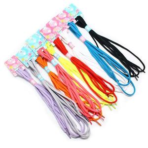 Fabbricazione Commercio All'ingrosso Sveglio di Modo di Disegno Il Proprio Premio multi colorato Poliestere Riciclare Piatto Elastico Lacci delle scarpe - Product Image 4