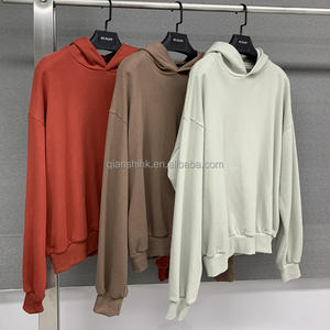 High Quality Baggy 100% Cotton <b>Fleece</b> French Terry Hoodies <b>Men</b> Unisex Heavyweight Blank Streetwear Boxy <b>Oversized</b> <b>Hoodie</b> - Product Image 6