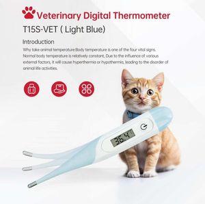 เครื่องวัดอุณหภูมิสัตว์แบบพกพา ดิจิตอล อิเล็กทรอนิกส์  ปลายซิลิโคนนุ่ม สำหรับสัตวแพทย์ - Product Image 6