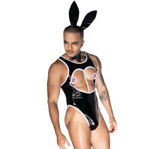 Lencería Masculina de Cuero PU de Alta Calidad al por Mayor, Atuendo de Club, Disfraz de Conejita Sexy, Ropa Interior Gay Sexy para Hombres - Product Image 6