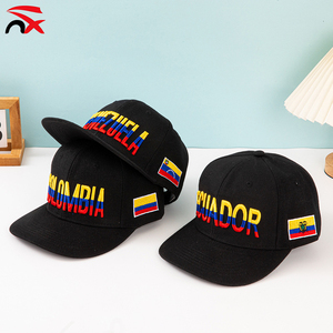 <span class=keywords><strong>Casquette</strong></span> de baseball confortable en polyester style hip-hop brodée avec logo personnalisé, drapeaux des pays de la <span class=keywords><strong>Colombie</strong></span> et du Honduras, pour les fans de football - Product Image 3
