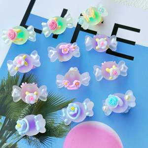 DIY Cute Cartoon Colors Gloss Frosted Candy Sugar Flower <b>Acrylic</b> <b>Bead</b> for Jewelry Making in Daily or School Wholesale - Product Image 5