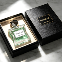 Flacon de parfum en verre en forme de taille 15ml 50ml 100ml, flacon pulvérisateur vide avec bouchon facetté, ensemble d'emballage cadeau avec logo personnalisé OEM