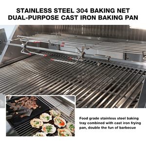 Factory Professional Outdoor <strong>BBQ</strong> Grill 5 Burners 304 Stainless Steel High Pressure Safety LPG NG <strong>Dual</strong> <strong>Fuel</strong> for Household Use - Product Image 6