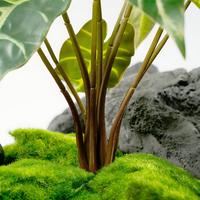 Tanaman Daun Caladium Plastik Tiruan Real Touch Grosir, Pohon Tanaman Artifisial Tahan Lama untuk Dekorasi Rumah & Pernikahan