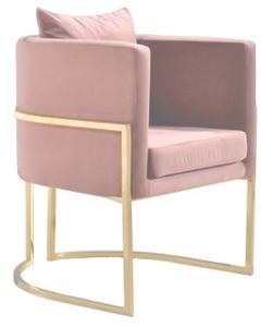 Mobili all'ingrosso divano Lounge <span class=keywords><strong>gambe</strong></span> dorate <span class=keywords><strong>poltrona</strong></span> a forma di conchiglia in velluto rosa moderna - Product Image 3