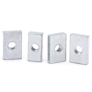 Tuerca Rectangular Larga de Acero al Carbono Galvanizado Personalizada OEM, M3 M4 M5 M6, 10 mm x 2 mm, Tuerca Plana Rectangular - Product Image 5