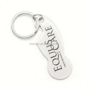 Shopping Trolley Token Personalized Stainless Steel Shopping Cart Trolley Chips Supermarket Coin Token 1EURO <b>Keychain</b> - Product Image 6