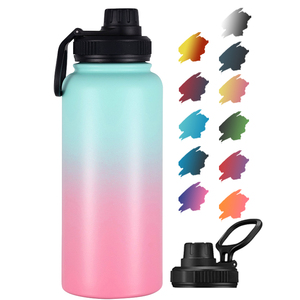 32oz 304 Stainless Steel Vacuum Insulated <b>Flask</b> Water Bottle <b>with</b> LED Temperature Display Leak-Proof Bohemian Style - Product Image 1